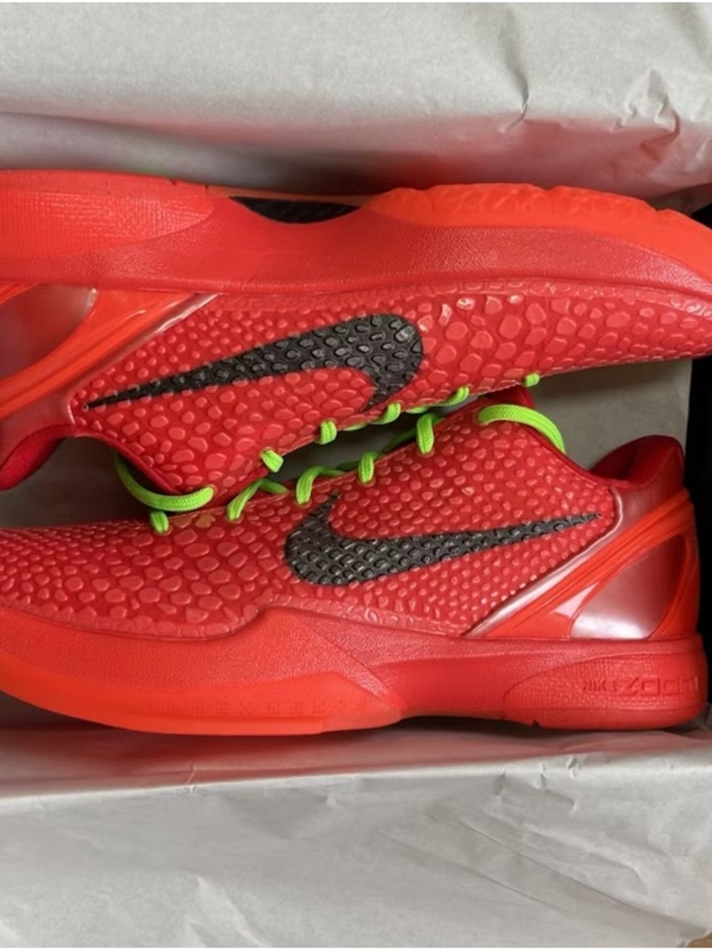 New Nike Kobe 6 Reverse Grinch Red Green Sneakers